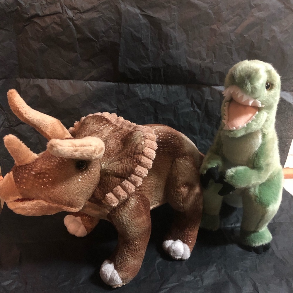 2 Dinosaur Stuffed Plush